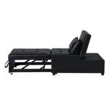 Folding Ottoman Sofa Bed BLACK W2297P216461