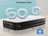 18" Twin Air Mattress with Built in Pump Quick Inflate Deflate Airbed for Home Camping, Black 10504814