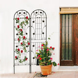 2 Pack Metal Garden Trellis 86.7" x 19.7" Rustproof Trellis for Climbing Plants Outdoor Flower W1586P243852