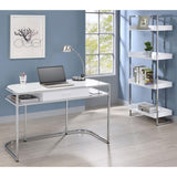 Glossy White 4-Shelf Open Back Bookcase B062P153766