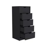 Dresser Kamran, Five Drawers Narrow, Black Wengue Finish B092122838