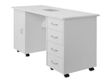 MDF Single Door 4 Drawers With Fan White Nail Table 65632572