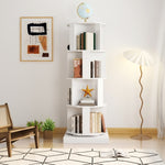 ZUN 4 Tier Rotating Bookshelf, 360&deg; Revolving Bookcase Rotating Stackable Shelves Floor-Standing Storage W331P242270