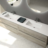 DAX Mara Matt White Basin Solid Surface Double Bowl 48 Inches B2702P226987