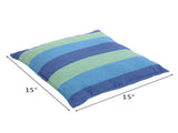 Distinctive Cotton Canvas Hanging Rope Chair with Pillows Blue 90443373