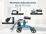 Practical Folding Rolling Walker Transport Wheelchair 05399623