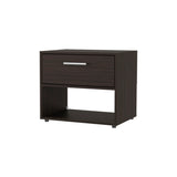 Stained Walnut Nightstand with 1-Drawer B062P290276