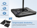 2-Piece Fillable Cantilever Umbrella Base, Heavy Duty Water & Sand Weighted HDPE Patio Umbrella 49487926