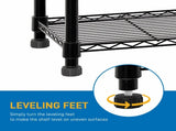 4-Layer Plastic Coated Iron Shelf 140*90*35 Black 45666583