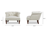 Katherine Tufted Accent Chair Sand Beige Polyester B2719P364404