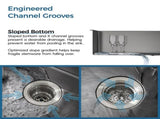 Stainless Steel Kitchen Sink, 32x19 Single Bowl, Overmount Handmade Sink in Black, with US 47918977