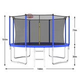 12FT Trampoline for Kids & Adults with Basketball Hoop and Ball ,Recreational Trampolines with K1163139544