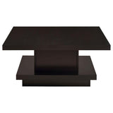 ZUN Cappuccino Square Coffee Table B062P145456