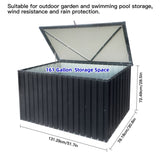 ZUN Outdoor Metal Storage Box Store Small W1350P170936