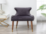 Lindale Contemporary Velvet Upholstered Nailhead Trim Accent Chair, Gray T2574P164505