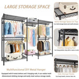 Heavy Duty Garment Rack, Freestanding Closet Organizer, Portable Wardrobe Clothes Rack, Adjustable W3204P318297