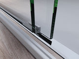 50-54 in. W x 72 in. H Chrome Finish,Sliding Shower Glass Door Adjustable Semi Frameless Shower W2269P324986