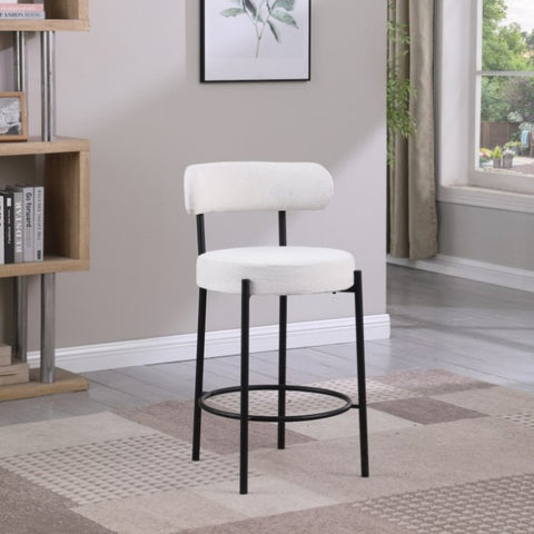 ZUN Woker Furniture Modern Counter Height Stools Set of 2, Uphsoltered 26" Seat Height Barstools with W1567P147206