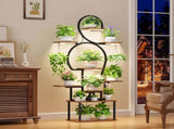 Plant Stand Indoor with Grow Light, 9 Tiered 63" Tall Indoor Plant Shelves for Multiple Plants, W3101P314624