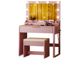 Apple powder particleboard with a 3-compartment, 1-drawer, 3-compartment dressing table set with 8 98989767