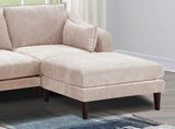 Beautiful Blush Pink LAF / RAF One Arm Chair Morgan Fabric 1pc Chair Pillow Soft Cushion Wood Legs B011P278576