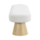 Dining Bench for Dining Room, Upholstered Bedroom End of Bed Entryway Bench, Boucle Ottoman for N779P271401B