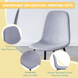 Gray PU and Metal Combined Shell Chair, Perfectly Matching Minimalist and Scandinavian Style Homes, W3226P279068