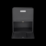 ZUN Office furniture Copier Cabinet black 2 door steel copier stand mobile pedestal file Printer Stand W1247P160443