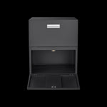 ZUN Office furniture Copier Cabinet black 2 door steel copier stand mobile pedestal file Printer Stand 68358182