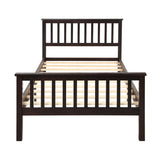 Wood Platform Bed Twin Bed with Headboard and Footboard WF191767AAP