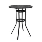 ZUN 32*32*41" Outdoor Patio Cast Aluminum Round Bar Table 49406903