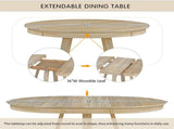 5-Piece Retro Functional Set, Round Table with a 16"W Leaf and 4 Upholstered Chairs for 95277945