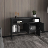 Bellagio 48.7" Wide 2-Tier Narrow Bellagio Console Table with Double-Door Cabinet B070P234363