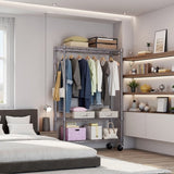 Heavy Duty Garment Rack on Wheels, Rolling Freestanding Closet Organizer and Clothes Rack for T3651P367664