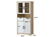 4 Cabinet Doors 2 Drawers 1 Storage Compartment Sideboard MDF Melamine-Coated Storage Cabinet 32061270