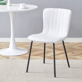 ZUN Luxury Minimalist Chairs - A set of 4 high quality dining chairs with black legs. The integral W1151P262794