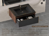 24'' Floating Bathroom Vanity with Sink, Wall-Mounted Striped Bathroom Storage Cabinet with W1573P265194