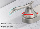 Single Handle High Arc Brushed Nickel Pull Out Kitchen Faucet,Single Level Stainless Steel Kitchen 07299265