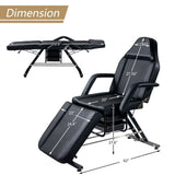 Massage Salon Tattoo Chair with Two Trays Esthetician Bed with Hydraulic Stool,Multi-Purpose W1422132166