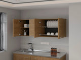 Natural Oak Wall Cabinet Kitchen in Melamine with 4-Door B062P291617