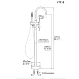 Freestanding Bathtub Faucet with Hand Shower W1533125023