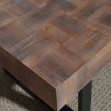 Rustic Industrial Wood Coffee Table, 47.2*23.5x18" Wood Coffee Table, Handcrafted Table W2729P270748