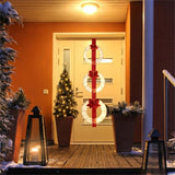 Christmas Wreath Set 3 Festive Wreaths with 450 LEDs, Red Ribbon, IP44 Weatherproof, No Assembly, 08194404