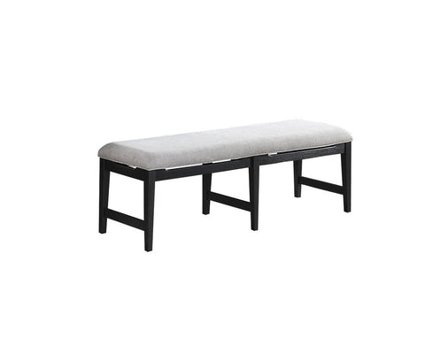 ZUN Modern 1pc Dining Bench Black Frame Upholstered Cushion Plush Comfort Seat Kitchen Dining Room B011P218341