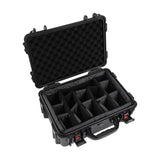 Waterproof Hard Case with Lid Storage Box and Dividers - Black Plastic Precision Instrument Case W2801P236661