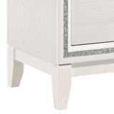 White 2-drawer Nightstand B062P181334