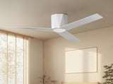 Ceiling Fans with Dimmable Led Lights, 52 Inch Flush Mount Ceiling Fan Remote Control, Quiet DC 91057415