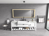 72 x6 Inch LED Bathroom Mirror with Aluminum Frame, Wall Mounted Vanity Mirror, Anti-Fog, Memory, W2287P279821