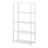 No Tools 5-Shelf Bookcase, White 90732121