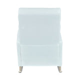 Chenille Upholstered Rocking Chair with Metal Legs and Side Storage Pocket Modern Comfort & 60836543